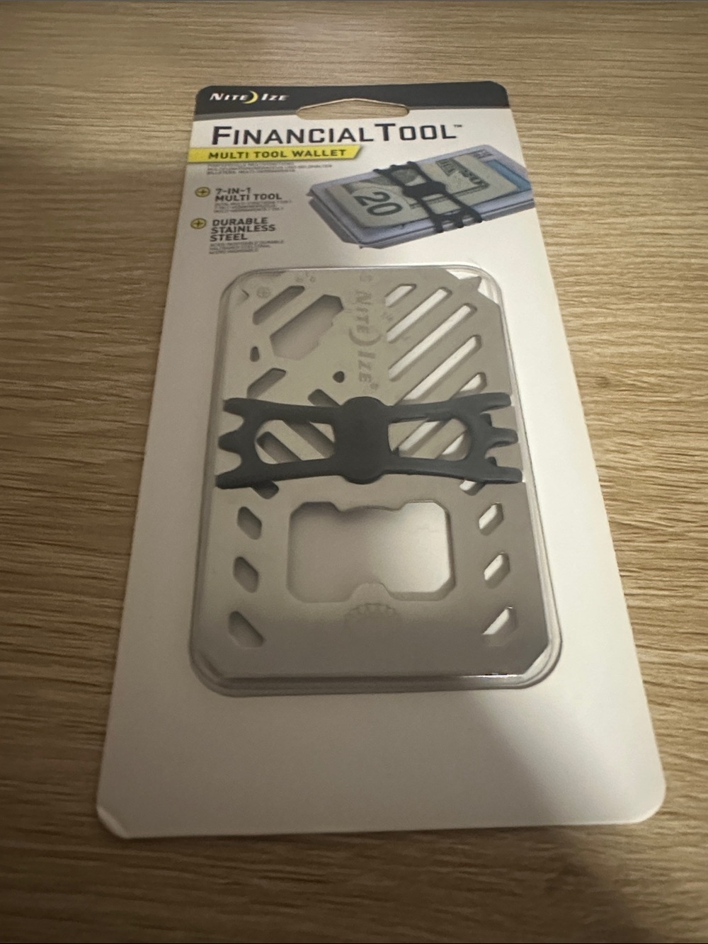 Nite Ize FinancialTool 7-in-1 Stainless Steel Multi-Tool Wallet NWT